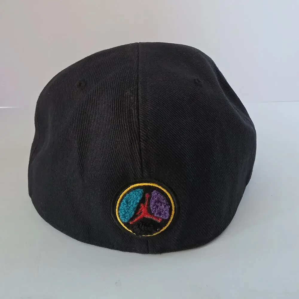 2004 Nike Air Jordan 23 Fitted Hat, Y2K, Black & Purple Cap Size 7 1/8